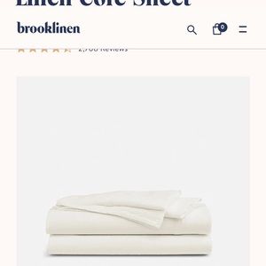 NEW! Brooklinen Linen Core Sheet Set